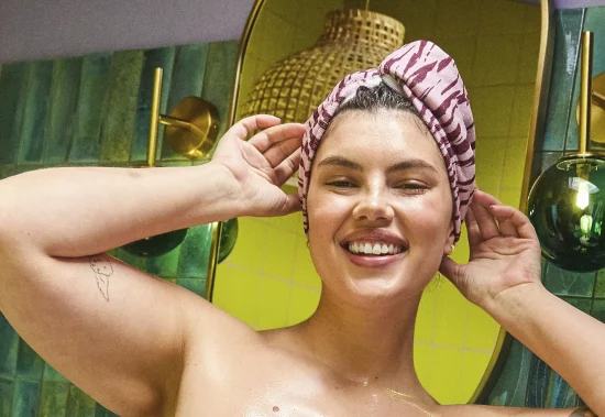 Scene from Avon photoshoot