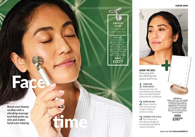 Double page spread from Nova magazine, for Avon