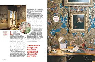 English Heritage members' magazine spread - "The Art of Wallpaper"