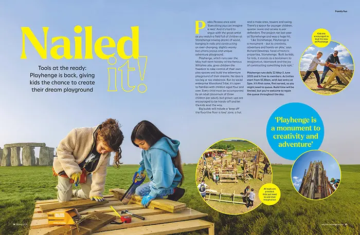 English Heritage members' magazine double-page spread